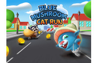 Play Blue Mushroom Cat Run now!
